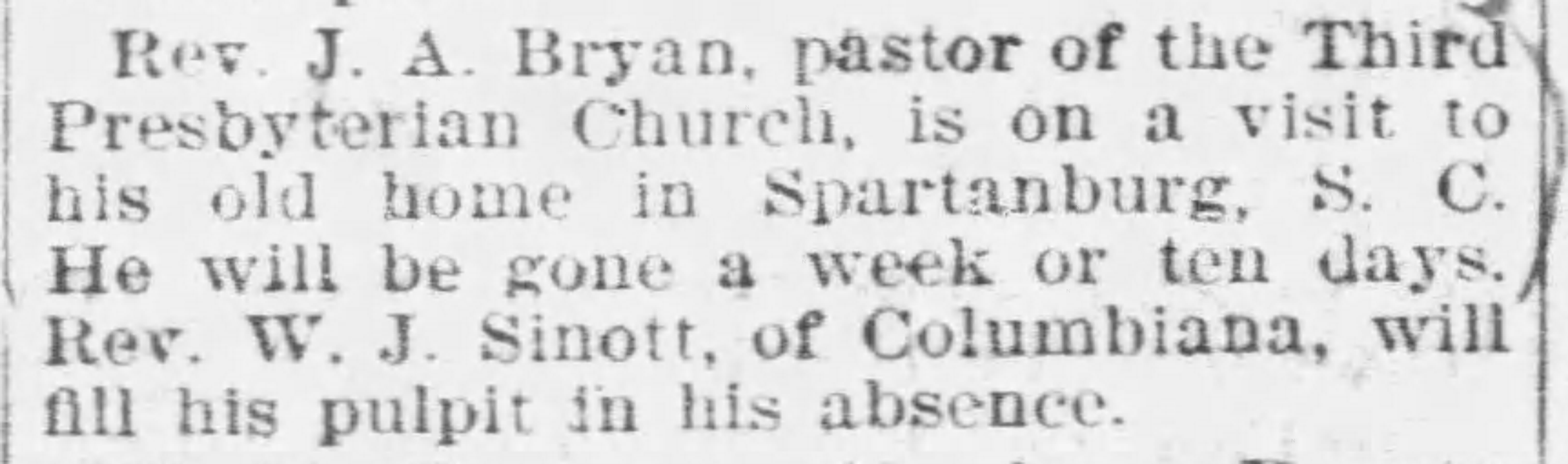 Visit to Old Home in Spartanburg